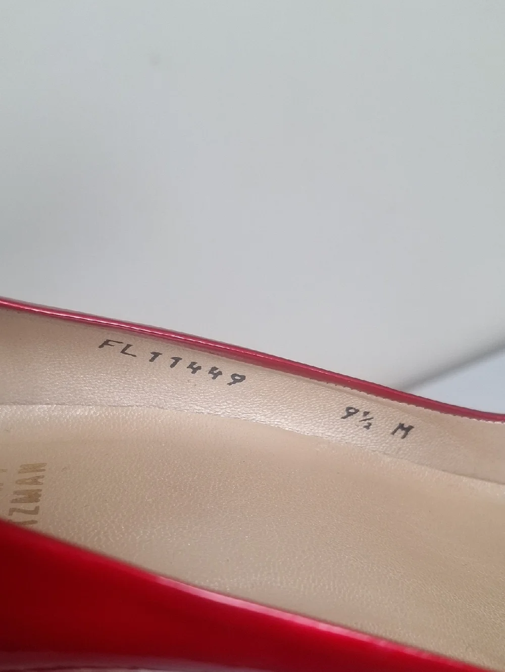 Stuart Weirzman Peep Toe Red Patent Block Heels Size 9.5 - Picture 9 of 11